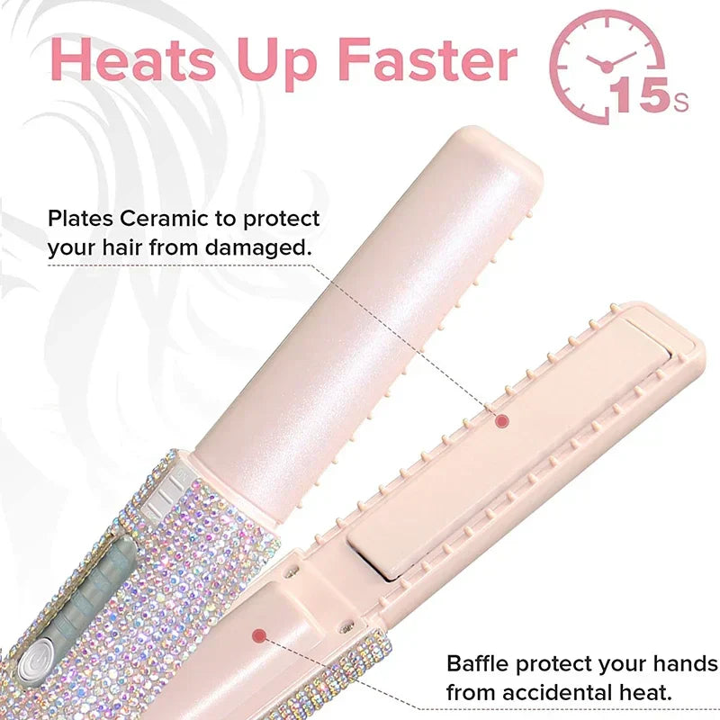 Mini Electric Hair Straightener-Curler