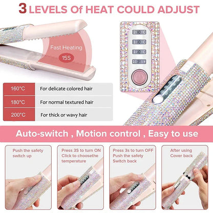 Mini Electric Hair Straightener-Curler